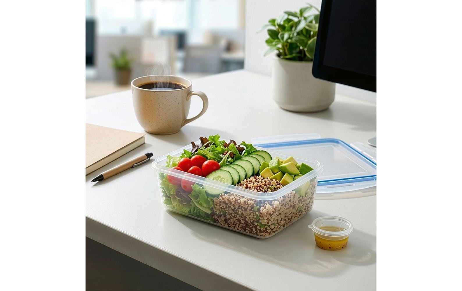 Gourmetmaxx Vorratsdose 1 L, 13 × 20 × 6 cm, Polypropylen (PP)/Silikon, Transparent