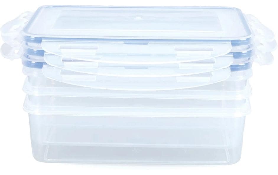 Gourmetmaxx Vorratsdose 1 L, 13 × 20 × 6 cm, Polypropylen (PP)/Silikon, Transparent