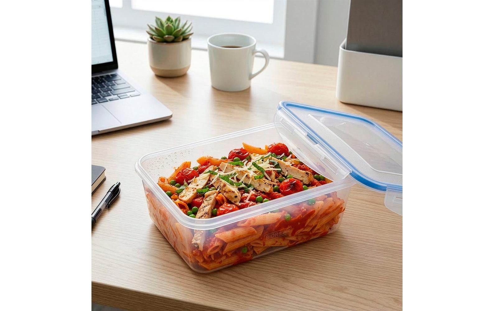 Gourmetmaxx Vorratsdose 1,2 l, 14,5 × 21 × 6 cm, Polypropylen (PP)/Silikon, Transparent, 3er-Set