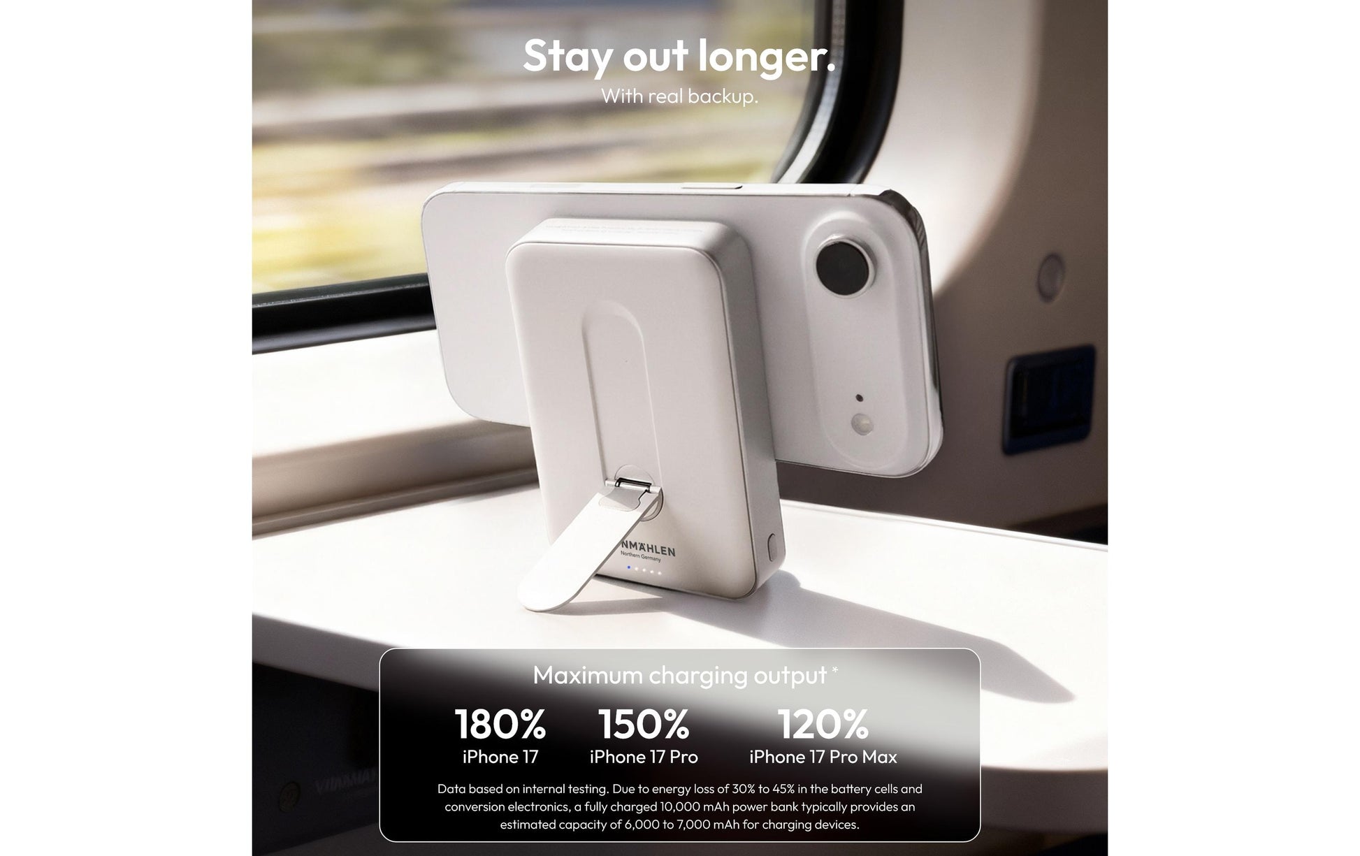 Vonmählen Evergreen MagSafe Powerbank 10'000 mAh – 1× USB-C, weiss