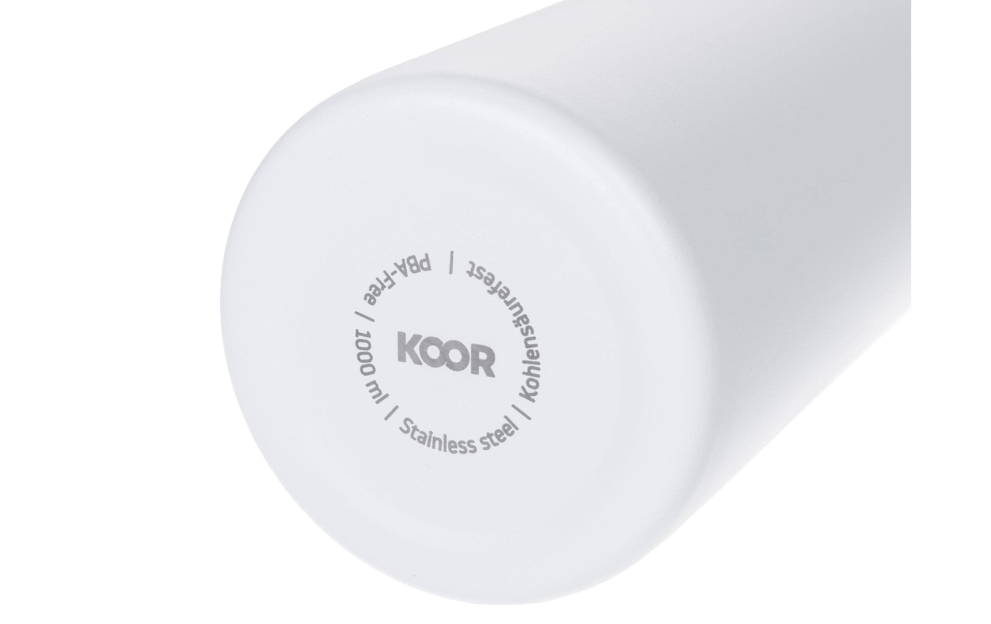 Koor Trinkflasche 1 l – Edelstahl, Weithals, Schraubdeckel