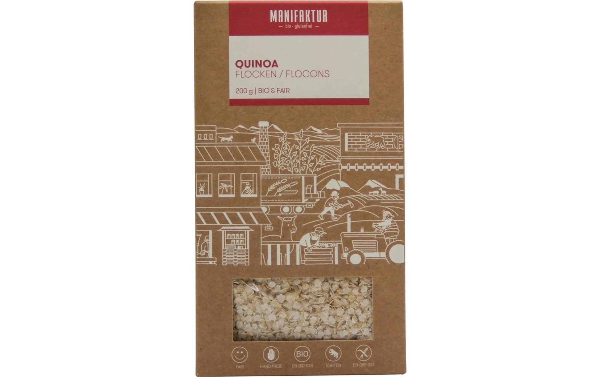 Manifaktur Quinoa Flocken – Bio, glutenfrei – 200 g