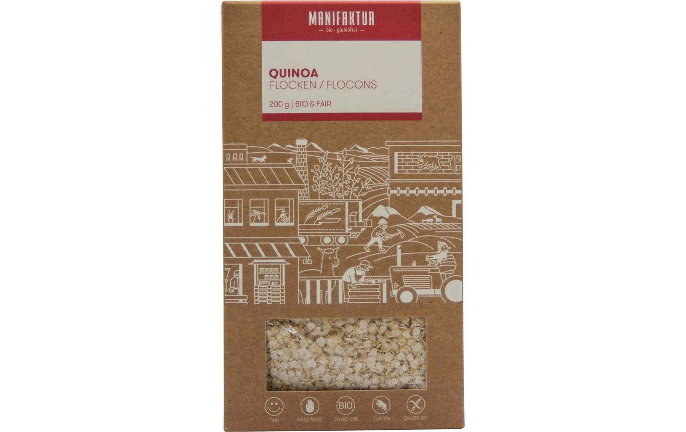 Manifaktur Quinoa Flocken – Bio, glutenfrei – 200 g