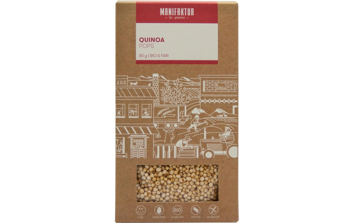 Manifaktur Getreide Quinoa Pops – Bio, Glutenfrei – 80 g