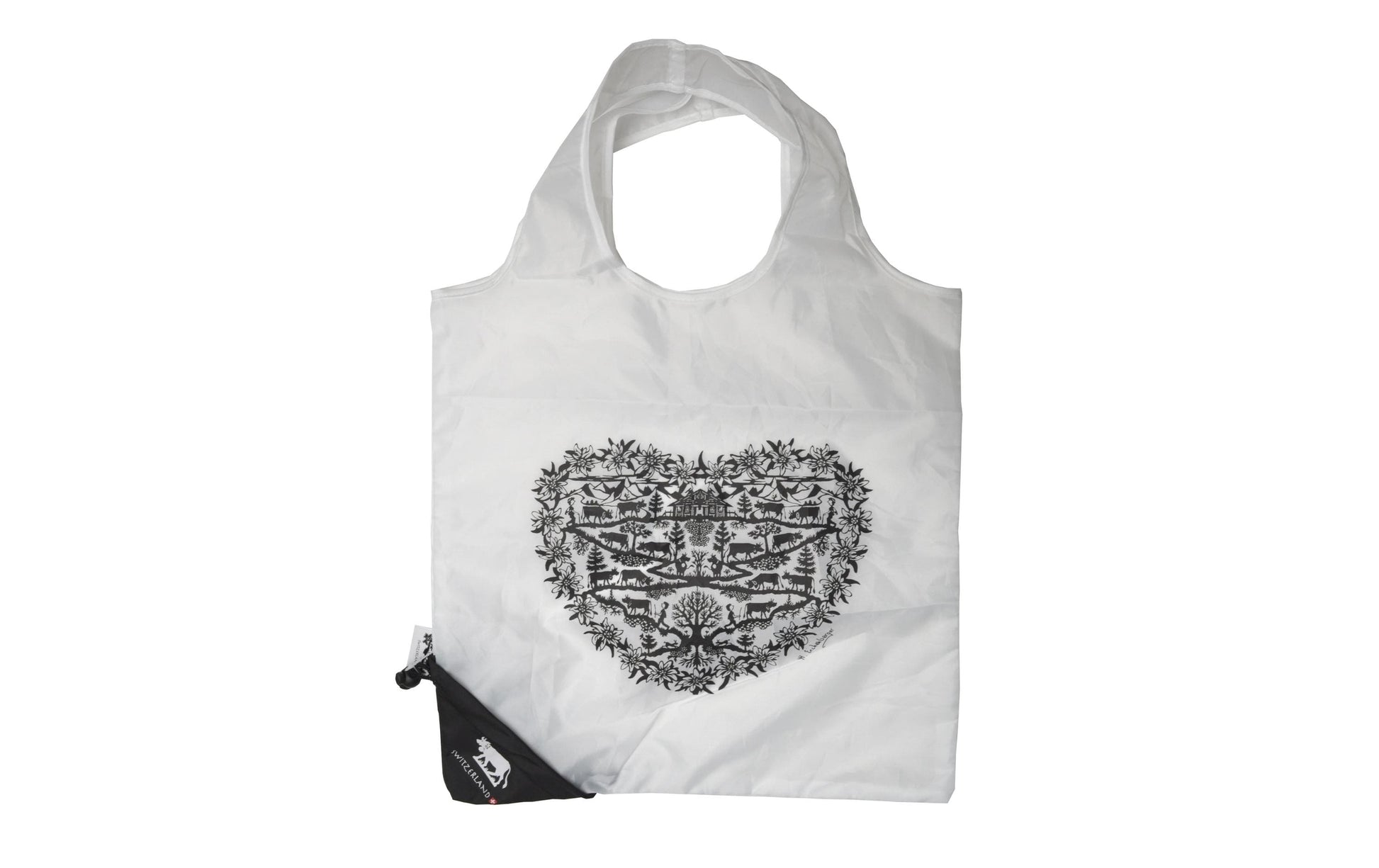 Creanorm Stofftasche, Nylon, Schwarz/Weiss, 370×570 mm
