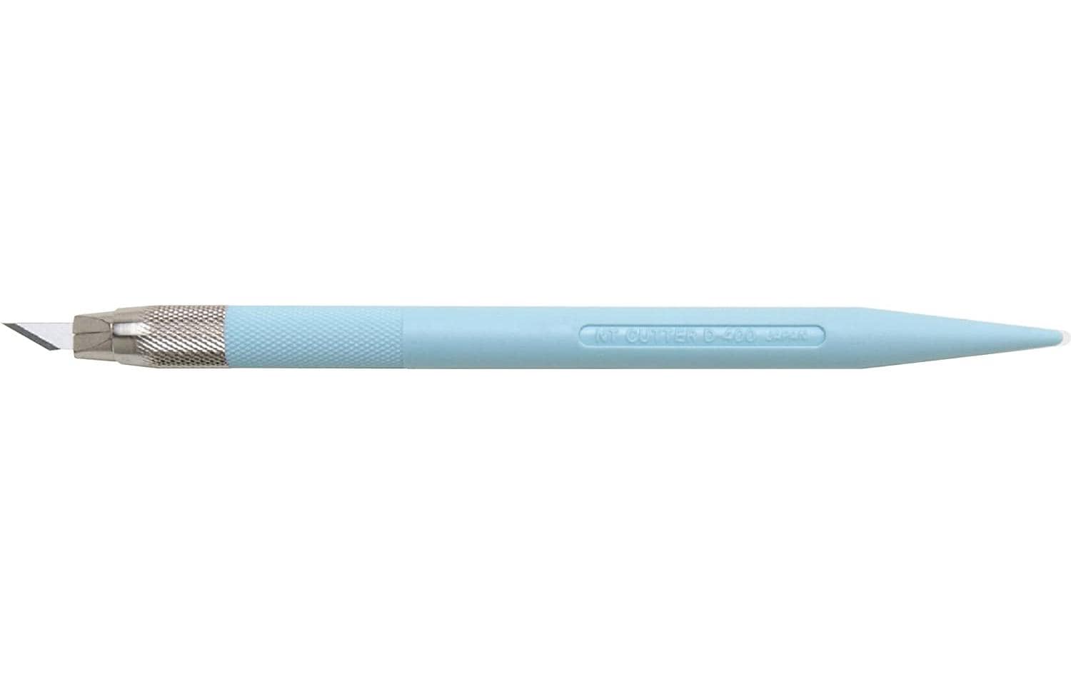 NT Cutter D-401P – Abbrechmesser 9 mm, Kunststoff, spitzwinklige Klinge, Blau