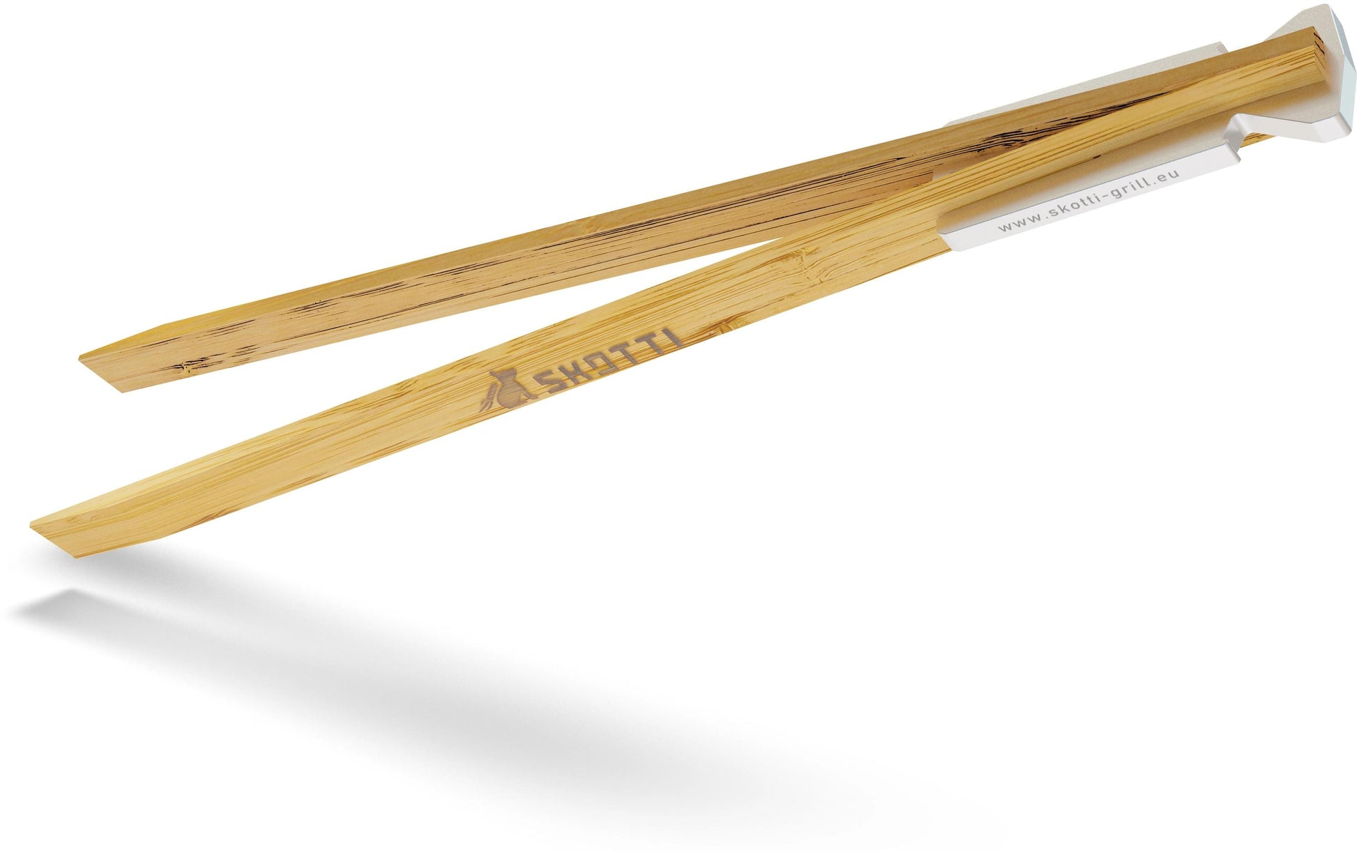 Skotti Grillzange 35,5 cm, Aluminium/Bambus, Braun
