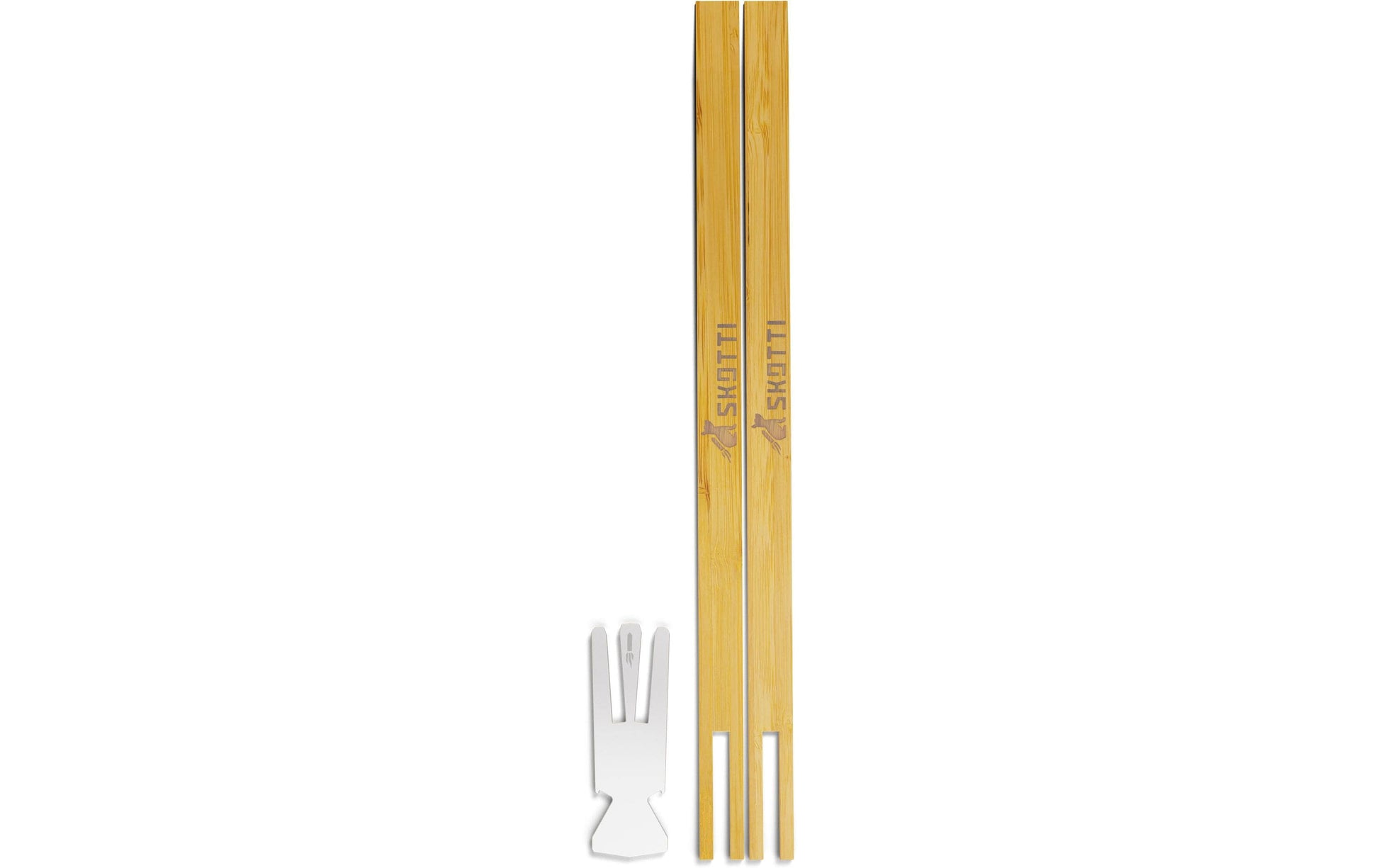 Skotti Grillzange 35,5 cm, Aluminium/Bambus, Braun