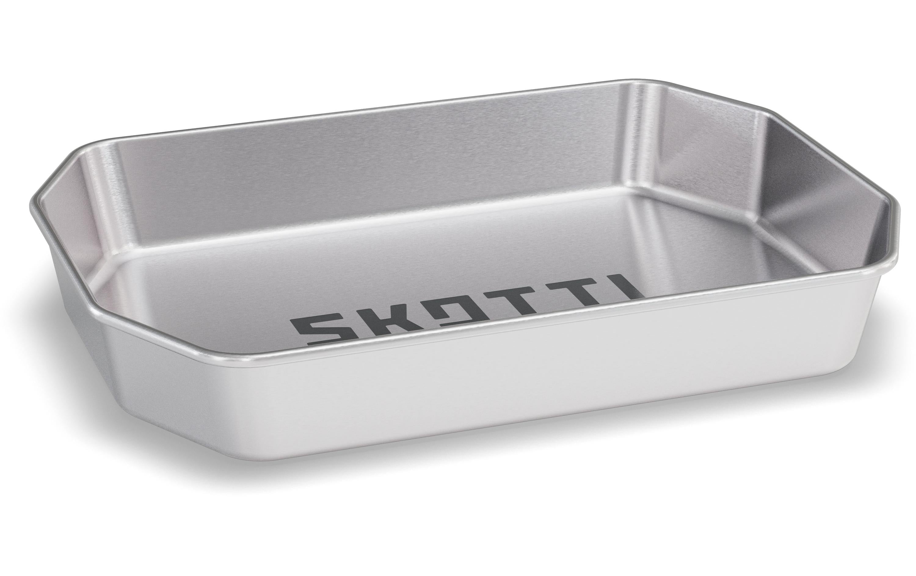 Skotti PLADE Teller – Edelstahl, Grau, stapelbar