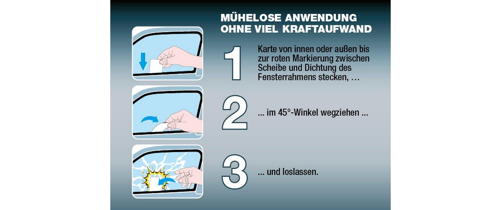 Easy Exit – Card Rettungswerkzeug – Nothammer, Gurtenschneider – Rot