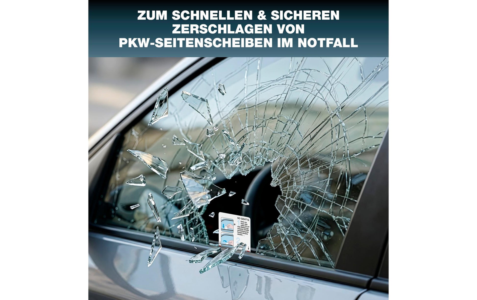 Easy Exit – Card Rettungswerkzeug – Nothammer, Gurtenschneider – Rot