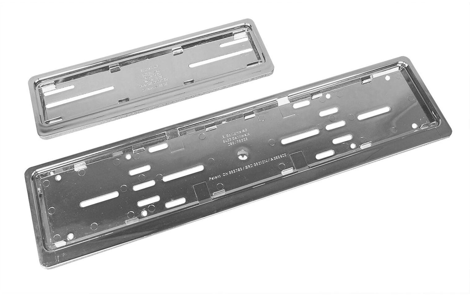 Topline Nummerrahmen – für Kennzeichen – Universal, Kunststoff, Chrom