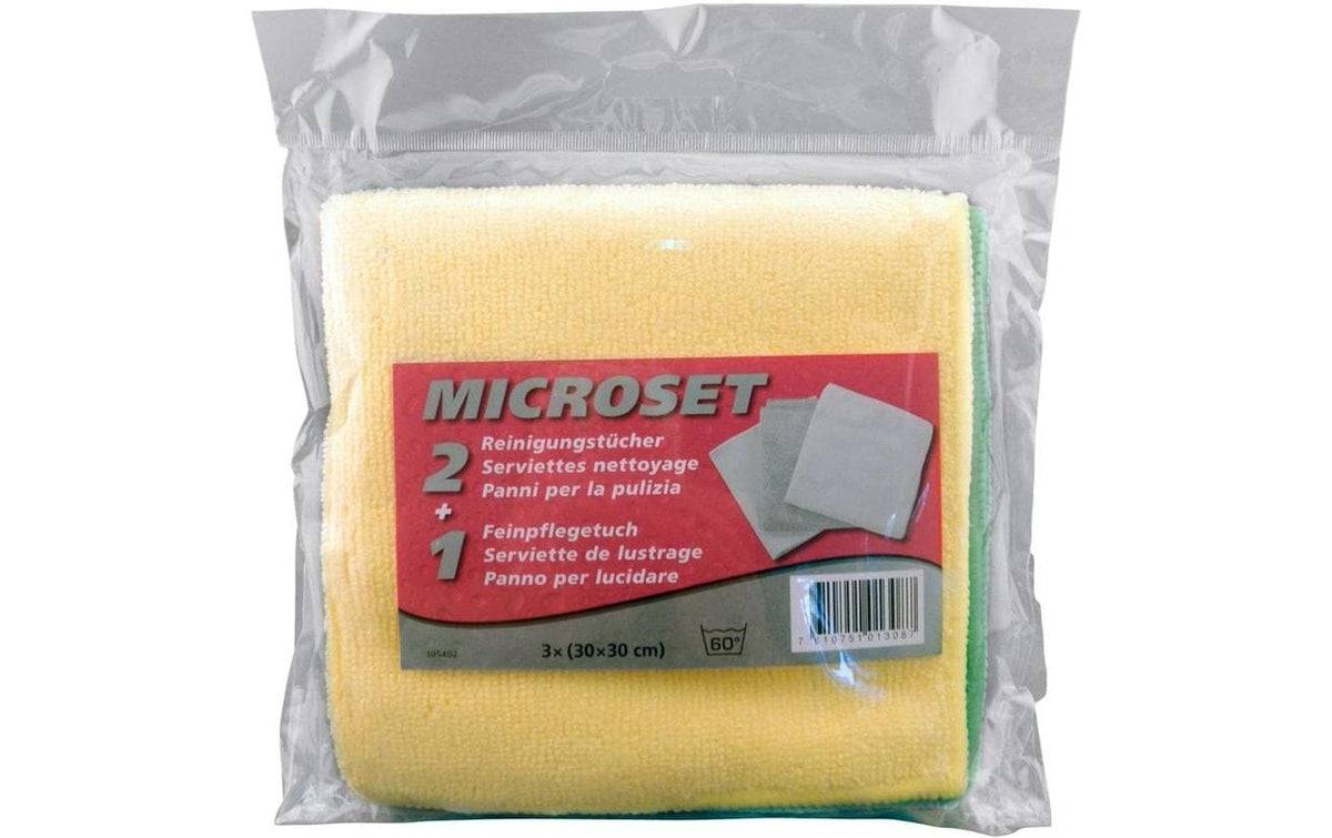 Topline Mikrofasertuch – assortiert – 30 × 30 cm – 3er-Set