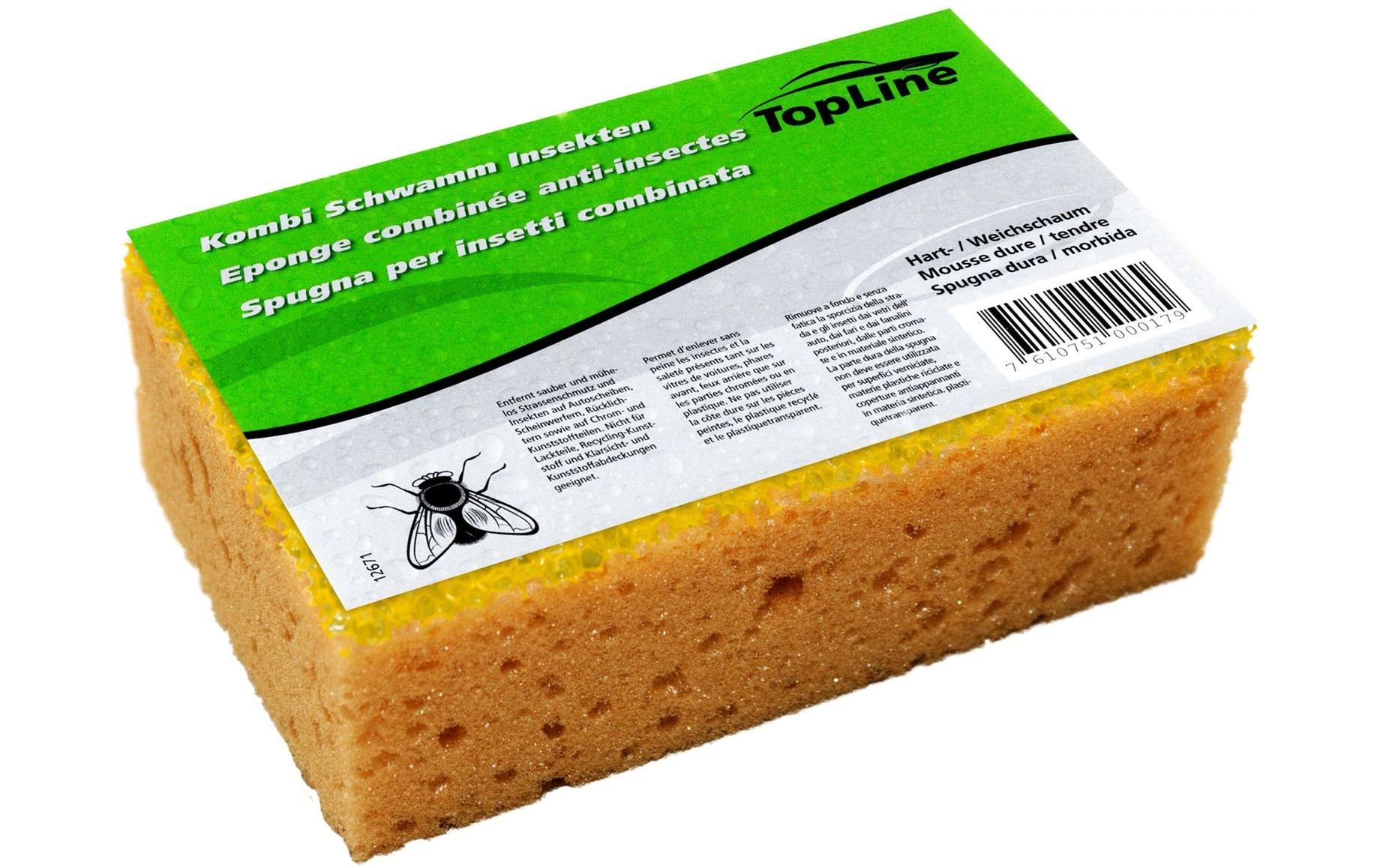 TopLine Schwamm Hart-/Weichschaum – für Insekten – 14 × 10 × 5 cm – 20 g
