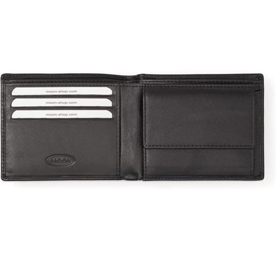Creanorm Portemonnaie – 11 × 9 × 2 cm – Leder – Schwarz – mit Schweizerkreuz