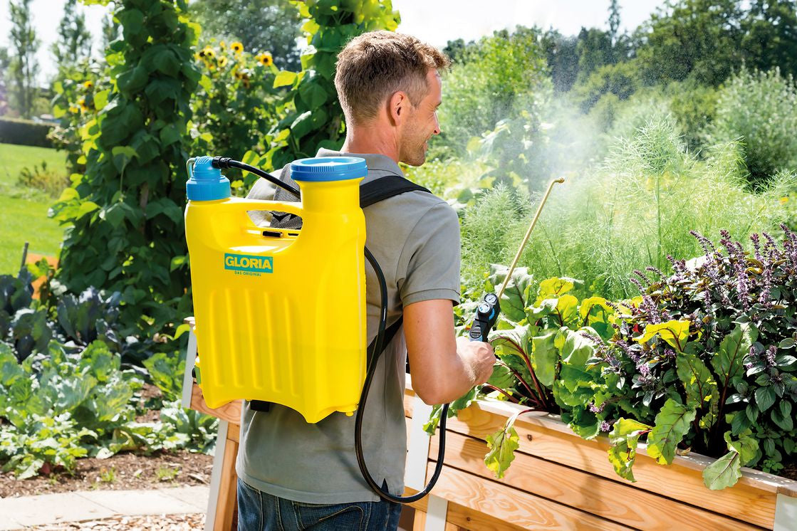 GLORIA Drucksprüher Hobby 1200 – 12 l – gelb – Kunststoff