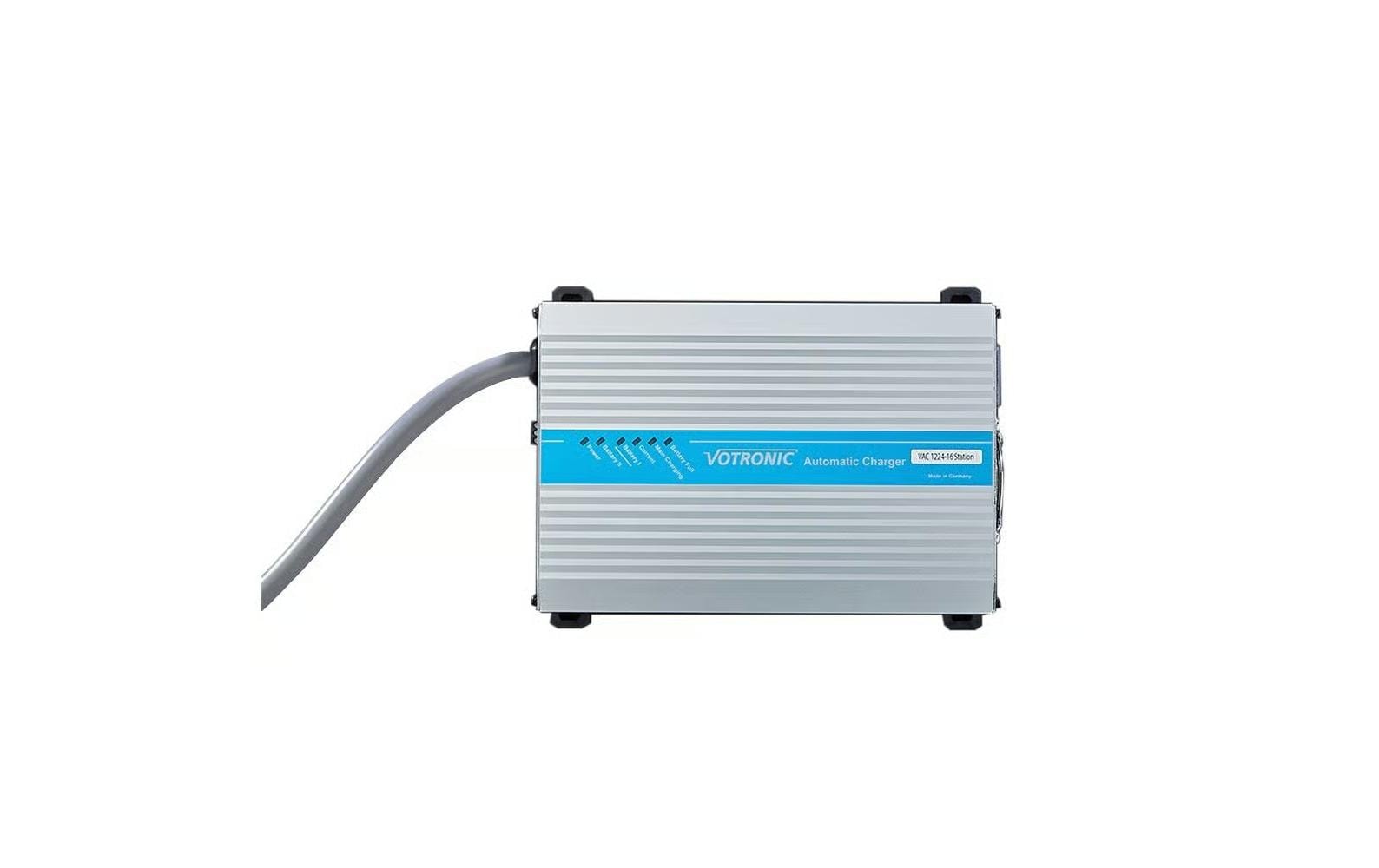 Votronic VAC 1224-16 Batterieladegerät 540 W – 16 A, 6 Stufen – für Wohnmobil, Blei-Gel – inkl. 4 m Ölflex-Ladekabel