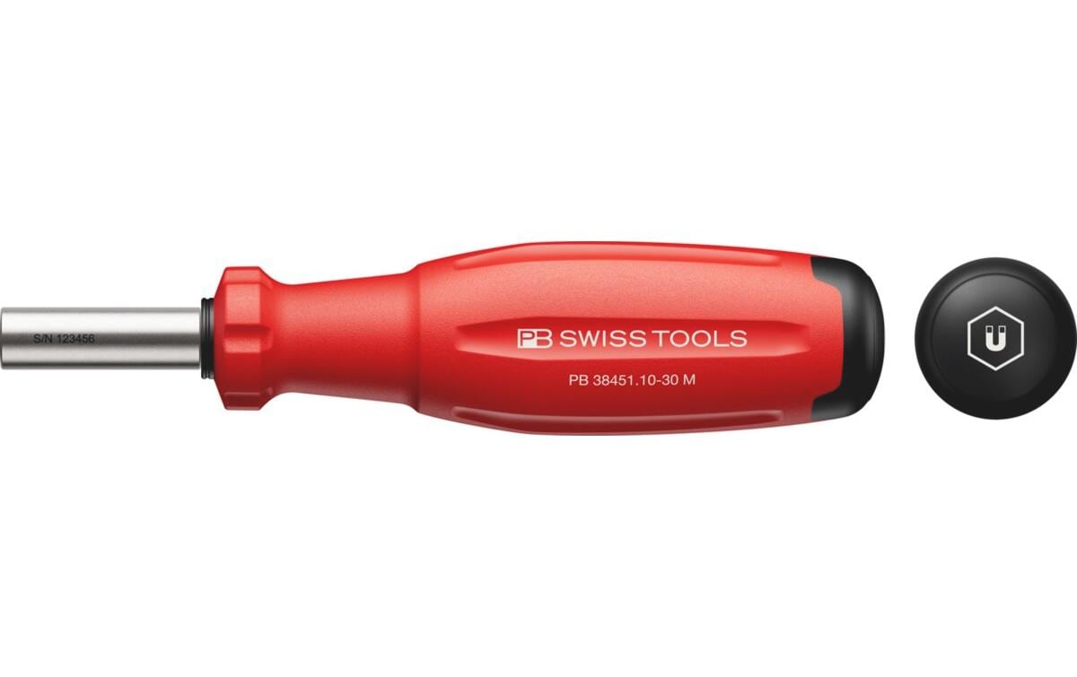 PB Swiss Tools SwissGrip Evo – Bithalter, 1-teilig, 135 mm, für Bits C6/E6 – PB 38451.10-30 M