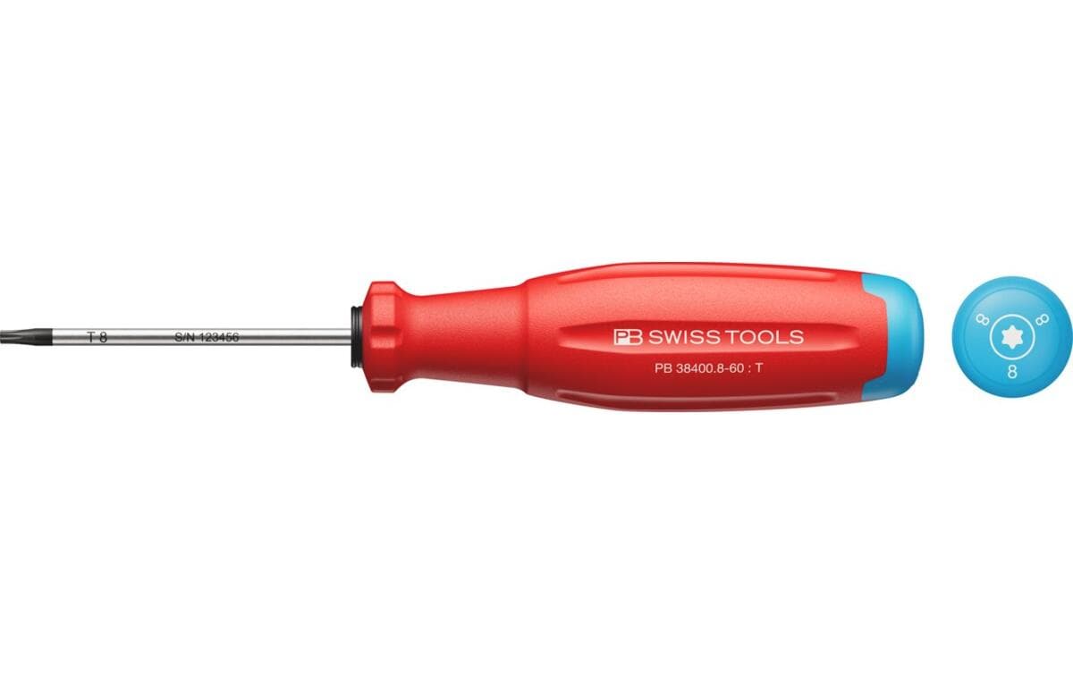PB Swiss Tools SwissGrip Evo – Schraubenzieher-Set TX T8, 1-teilig, PB 38400.8-60