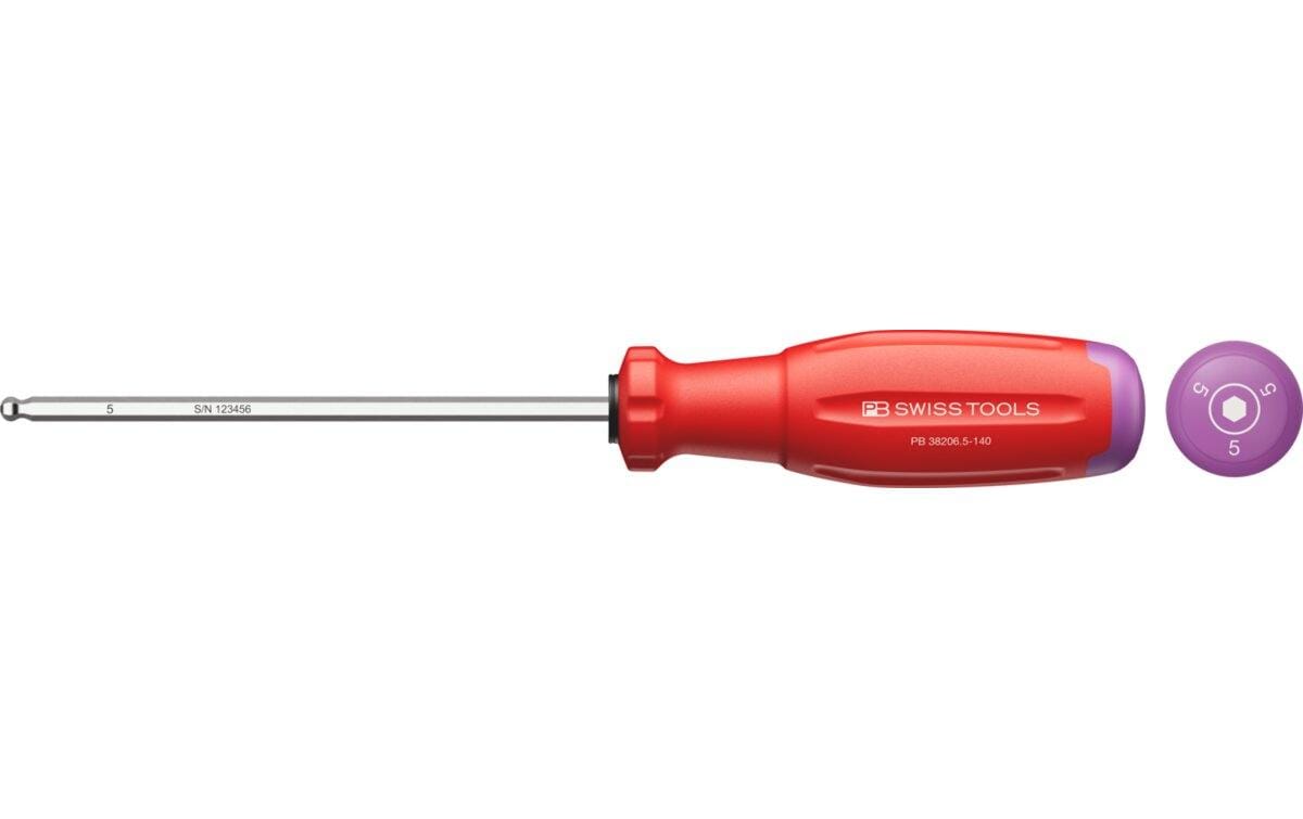 PB Swiss Tools SwissGrip Evo – Schraubenzieher-Set HEX, 5 mm, 1-teilig, PB 38206.5-140