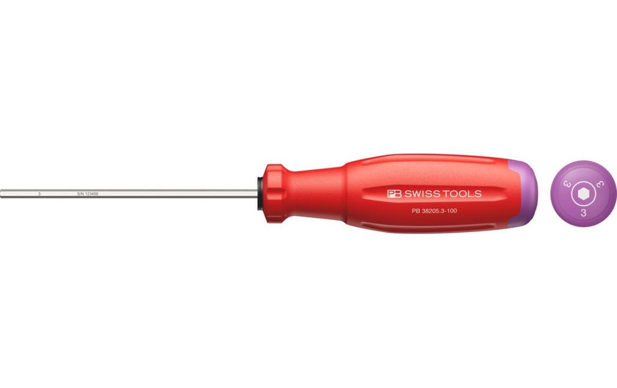 PB Swiss Tools SwissGrip Evo – Schraubenzieher-Set HEX 3 mm, 1-teilig – PB 38205.3-100