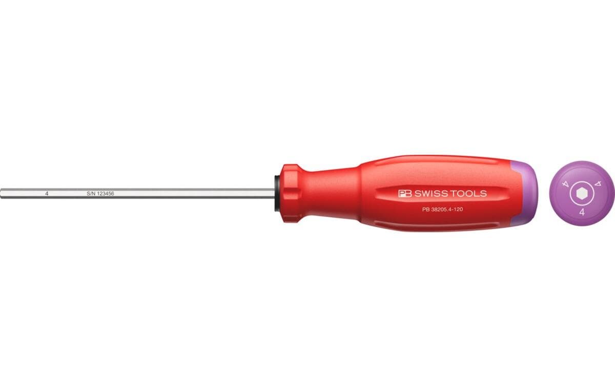 PB Swiss Tools SwissGrip Evo – Schraubenzieher-Set HEX, 4 mm, 1-teilig, 235 mm – PB 38205.4-120
