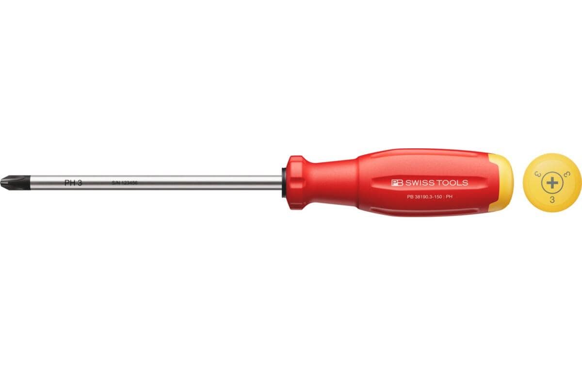 PB Swiss Tools SwissGrip Evo – Schraubenzieher-Set PH 3, 1-teilig – PB 38190.3-150
