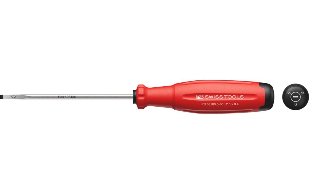 PB Swiss Tools SwissGrip Evo – Schlitz-Schraubenzieher-Set SL 2,5 mm, 1-teilig, PB 38100.0-80