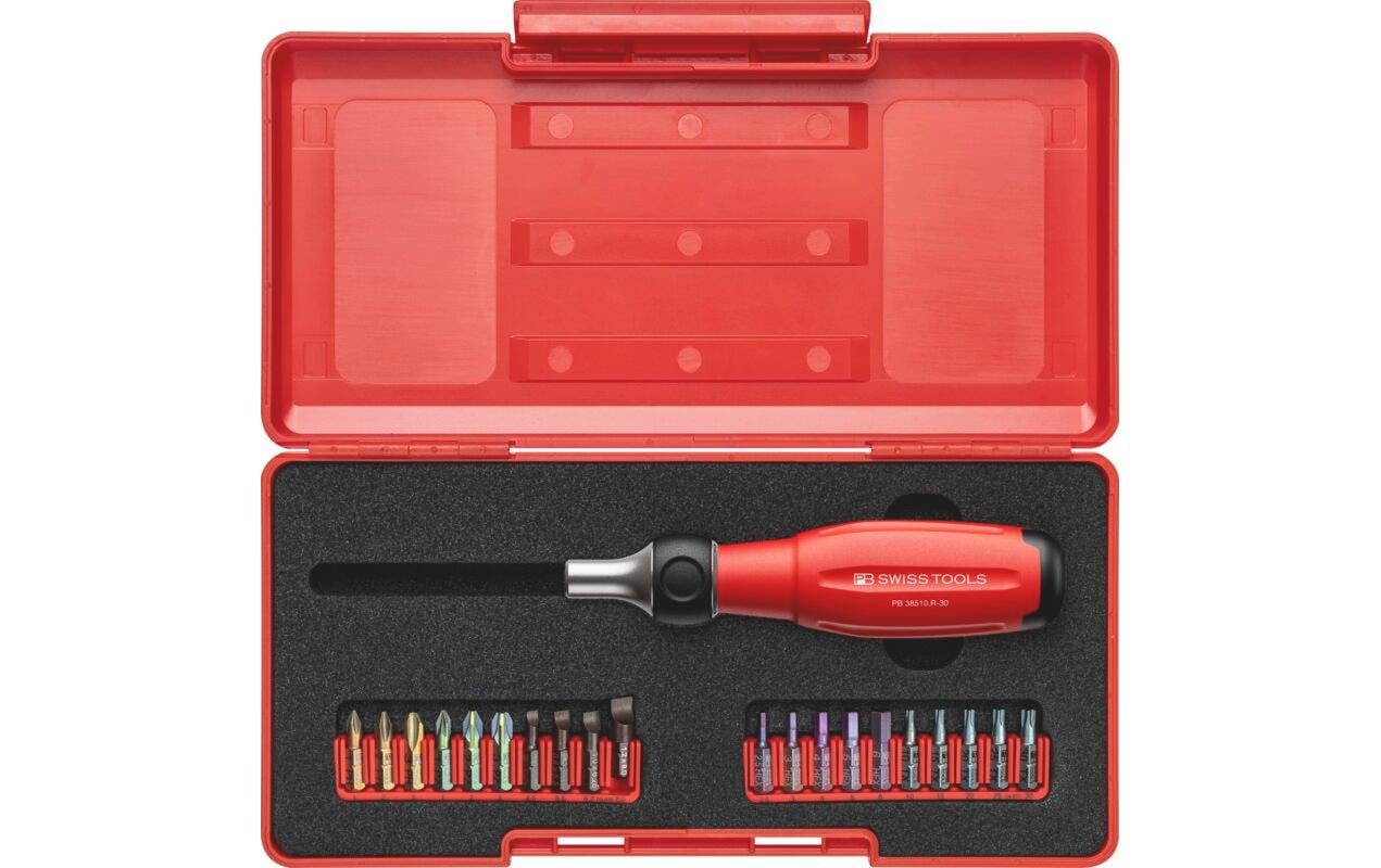PB Swiss Tools – Schrauberbit-Set PH/PZ/SL/TX/HEX, 22-teilig, Box, PB 38510.R-30