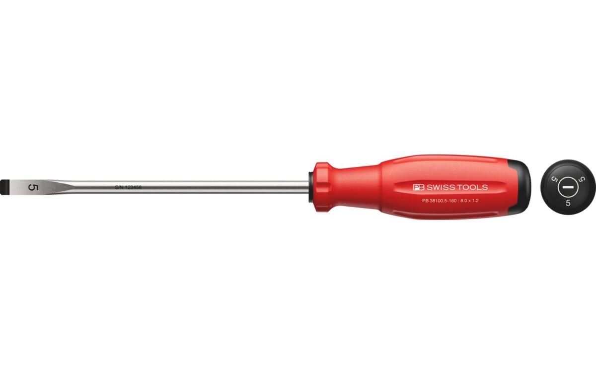 PB Swiss Tools SwissGrip Evo – Schraubenzieher-Set SL, 1-teilig, PB 38100.5-160