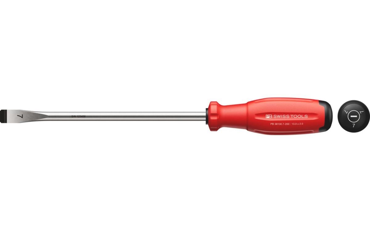 PB Swiss Tools – Schlitzschraubenzieher-Set SL, 13 mm, 1-teilig – PB 38100.7-200