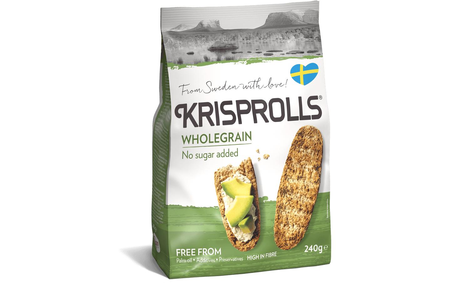 Pågen Krisprolls Vollkorn Kuchen & Backwaren ohne Zuckerzusatz, vegan – 240 g