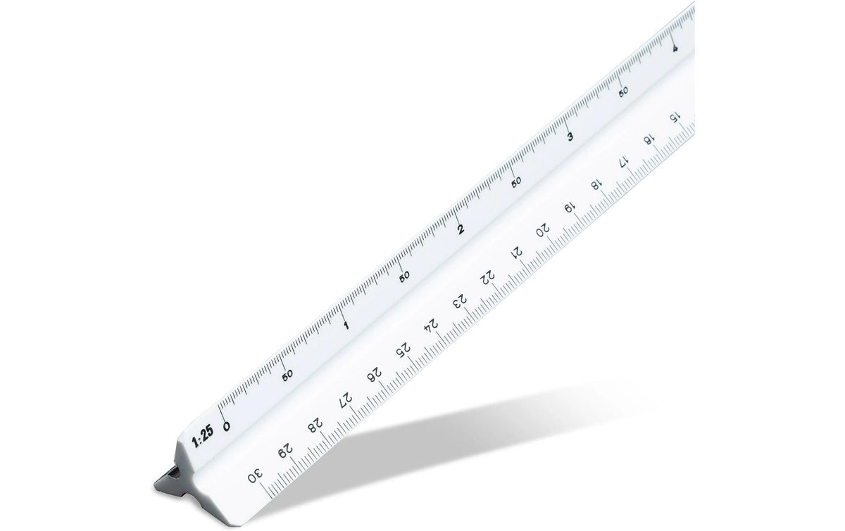 Aristo Reduktionsmassstab – 30 cm – Dreikant – Skalen 1:20–1:125 – Kunststoff