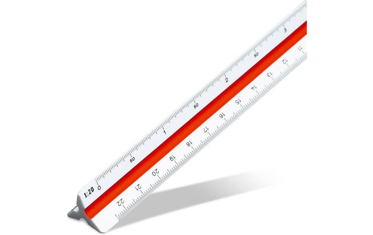 Aristo Reduktionsmassstab – 30 cm – Dreikant – Skalen 1:20–1:125 – Kunststoff
