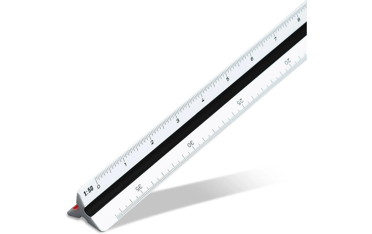 Aristo Reduktionsmassstab – 30 cm – Dreikant – Skalen 1:20–1:125 – Kunststoff
