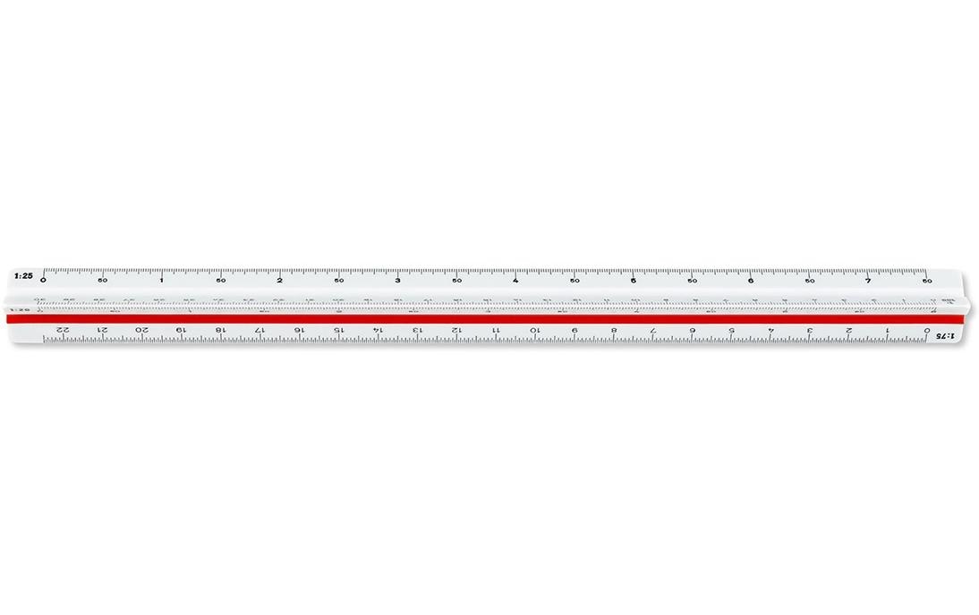 Aristo Reduktionsmassstab – 30 cm – Dreikant – Skalen 1:20–1:125 – Kunststoff