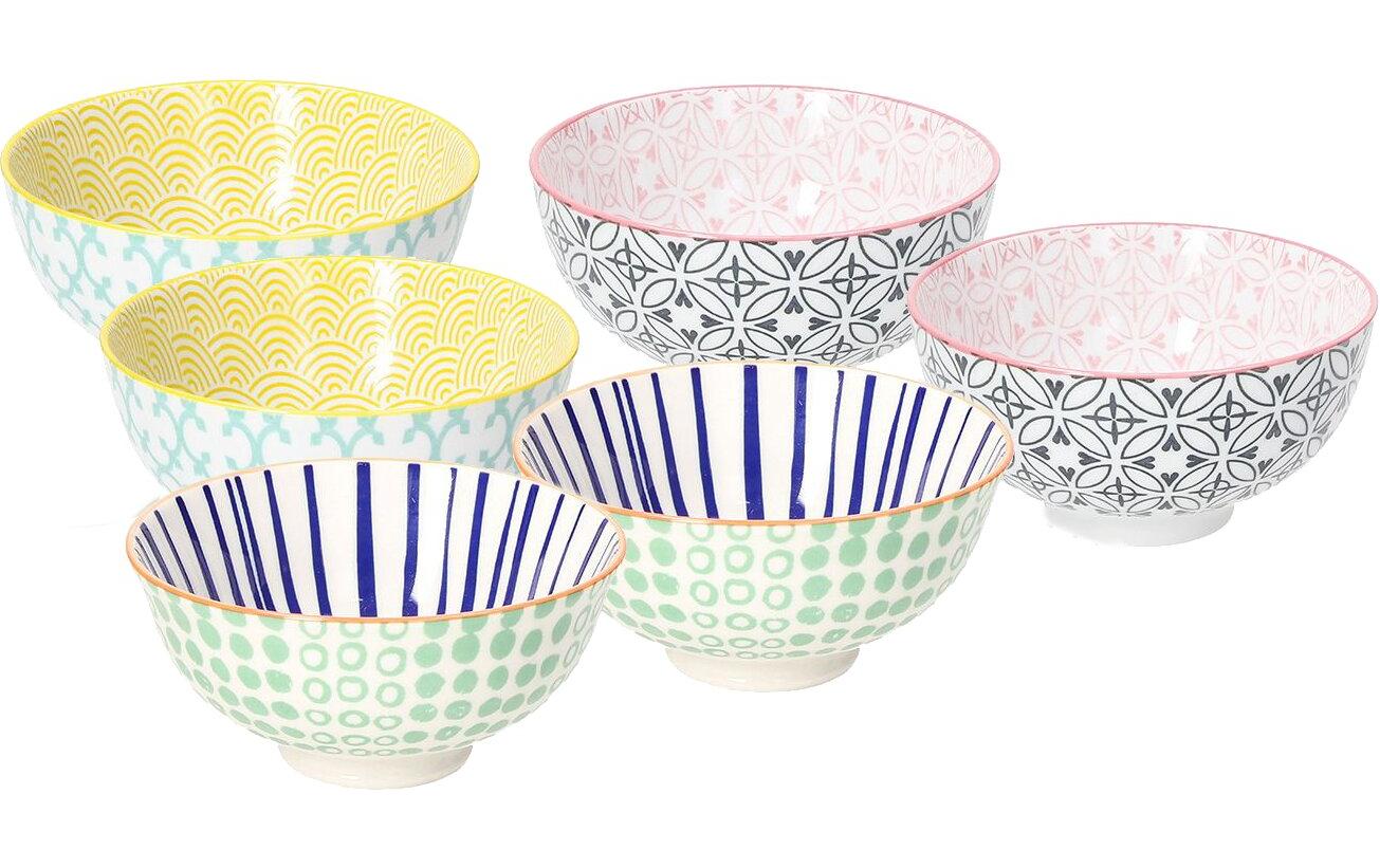 Berndorf Schale Sakura – 6er Set, 300 ml, Ø 12 cm, Porzellan, Mehrfarbig, spülmaschinenfest