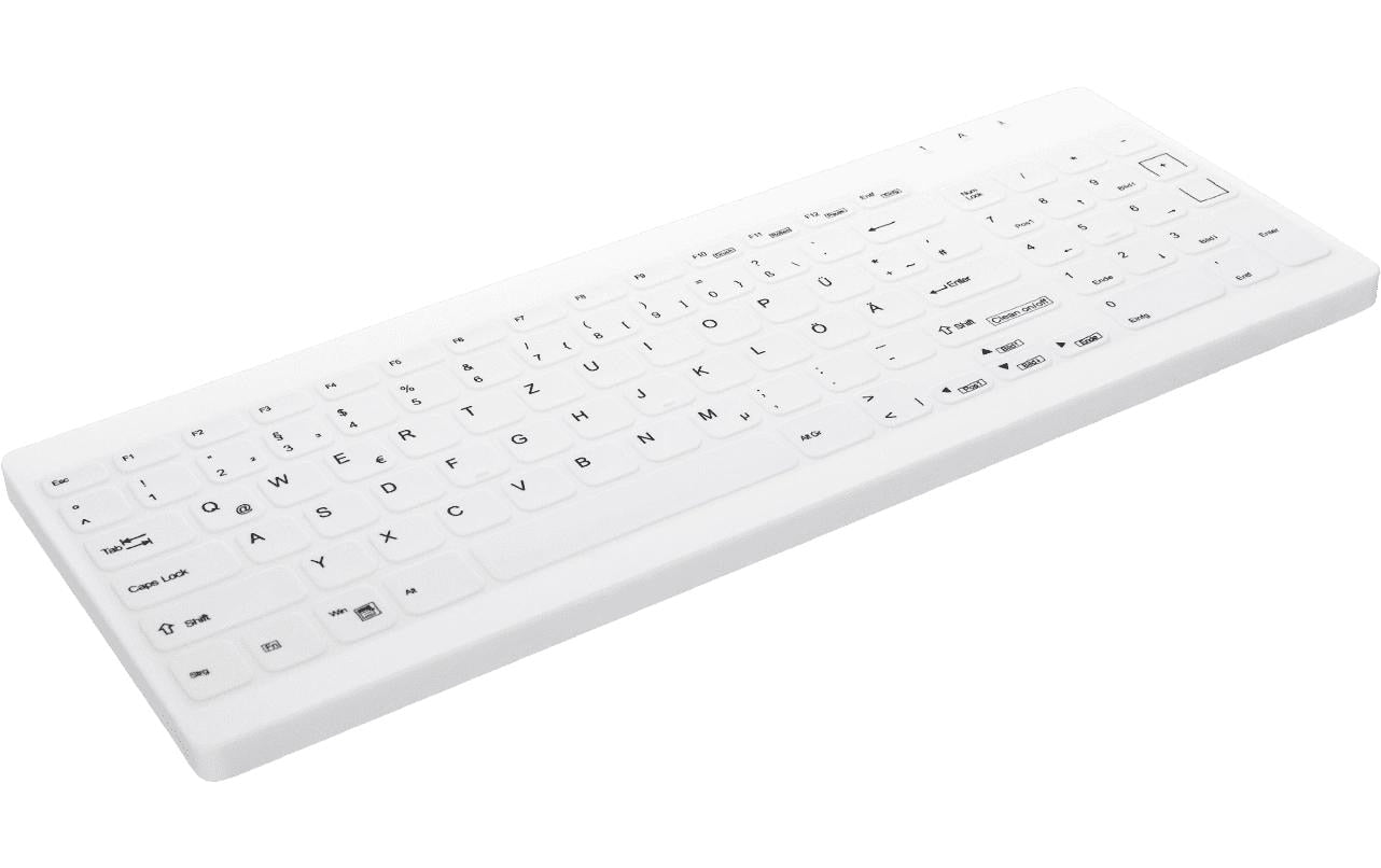 Contour Active Key – Silikon-Tastatur (IP68) – mechanisch – kabelgebunden, USB-A – QWERTZ (CH) – Weiss