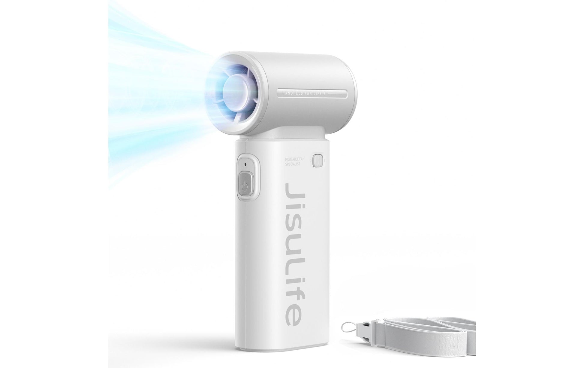 Jisulife Handventilator – 3600 mAh, Akkubetrieb, USB, Grau