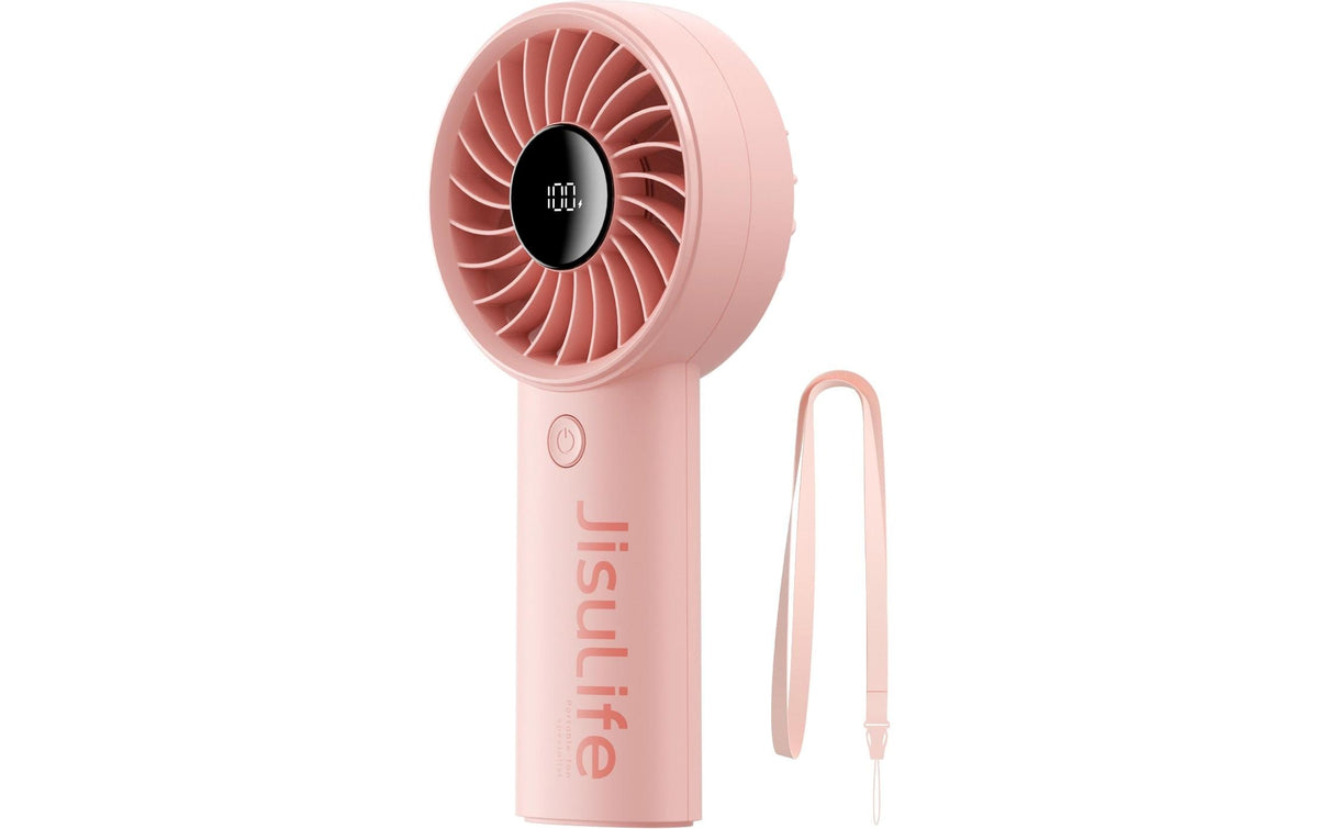 Jisulife Handventilator Handheld Fan 4 – 3600 mAh, Akkubetrieb, USB, Rosa