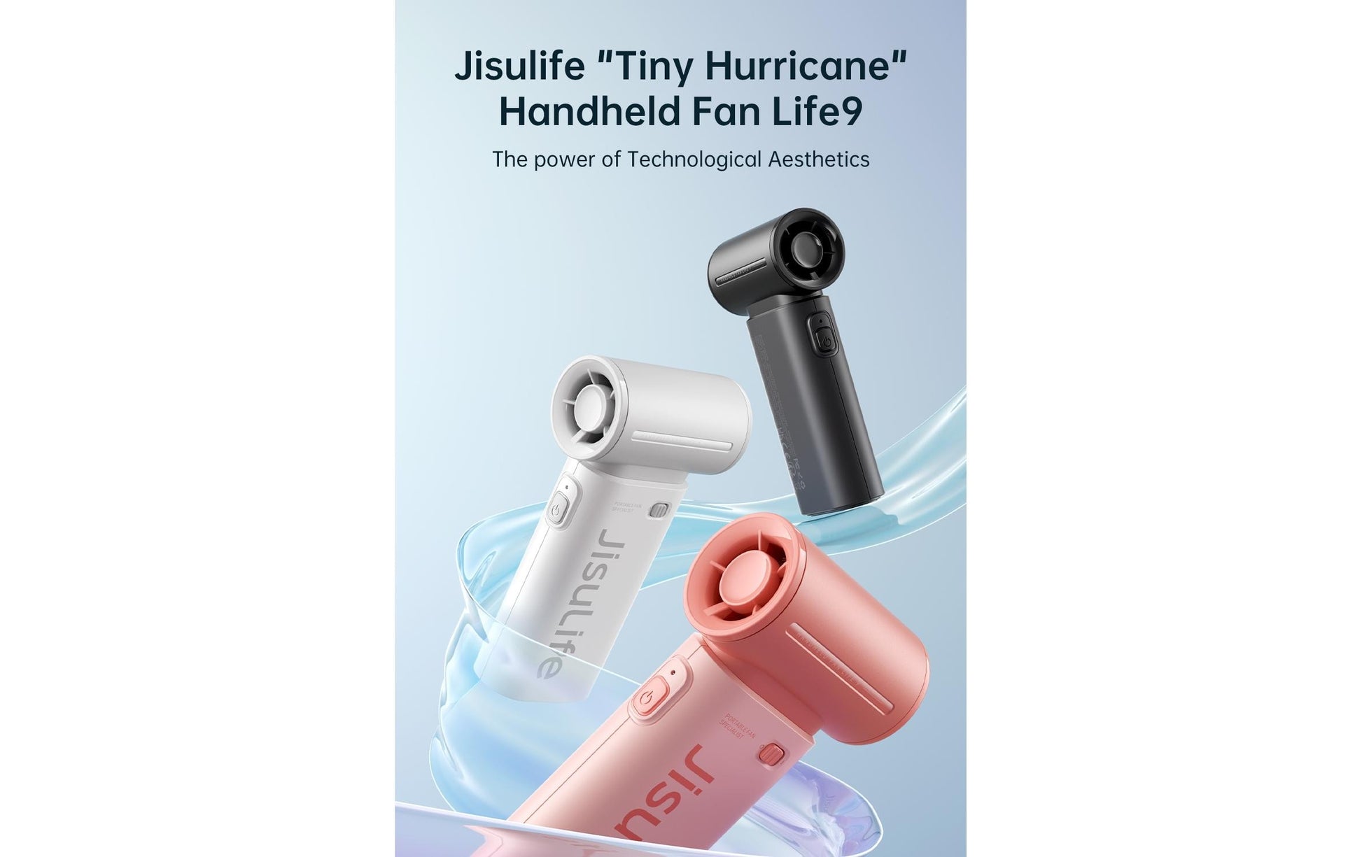 Jisulife Handventilator Handheld Fan 9 – 3600 mAh, Pink