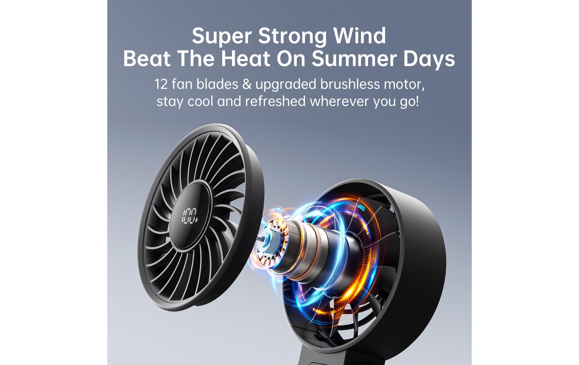 Jisulife Handventilator Handheld Fan 7 – 3600 mAh, Akkubetrieb, USB, Schwarz