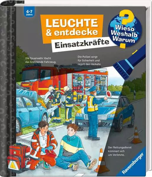 Ravensburger Buch – WWW Leuchte und entdecke: Einsatzkräfte, Hardcover, 16 Seiten, Deutsch, ab 4 Jahren