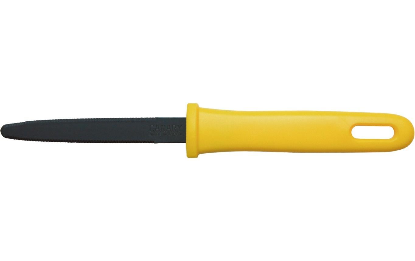 NT Cutter DC-190F-1 – Abbrechmesser 9 mm, Kunststoff, segmentfreie Klinge, Gelb, Schwarz