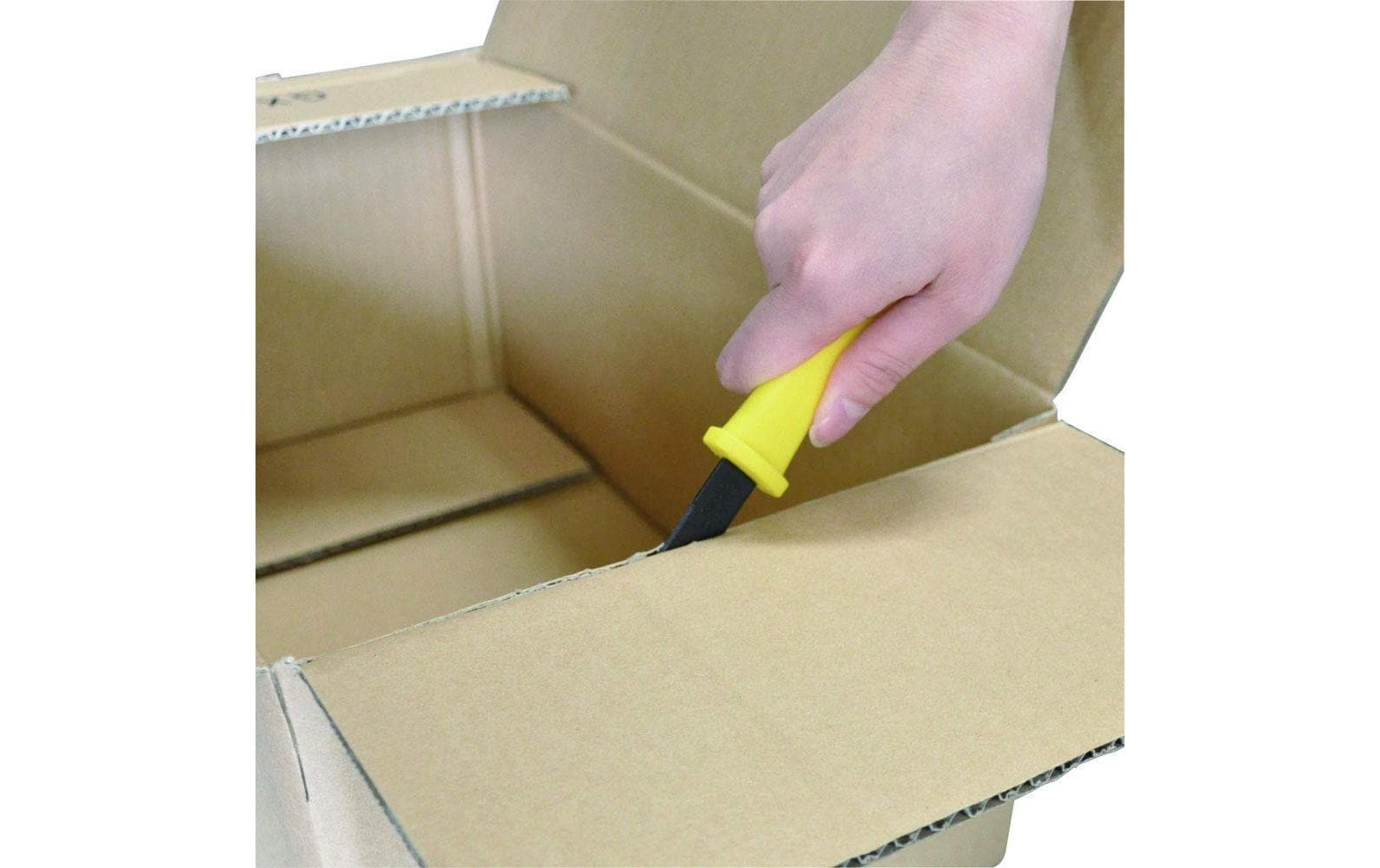 NT Cutter DC-190F-1 – Abbrechmesser 9 mm, Kunststoff, segmentfreie Klinge, Gelb, Schwarz