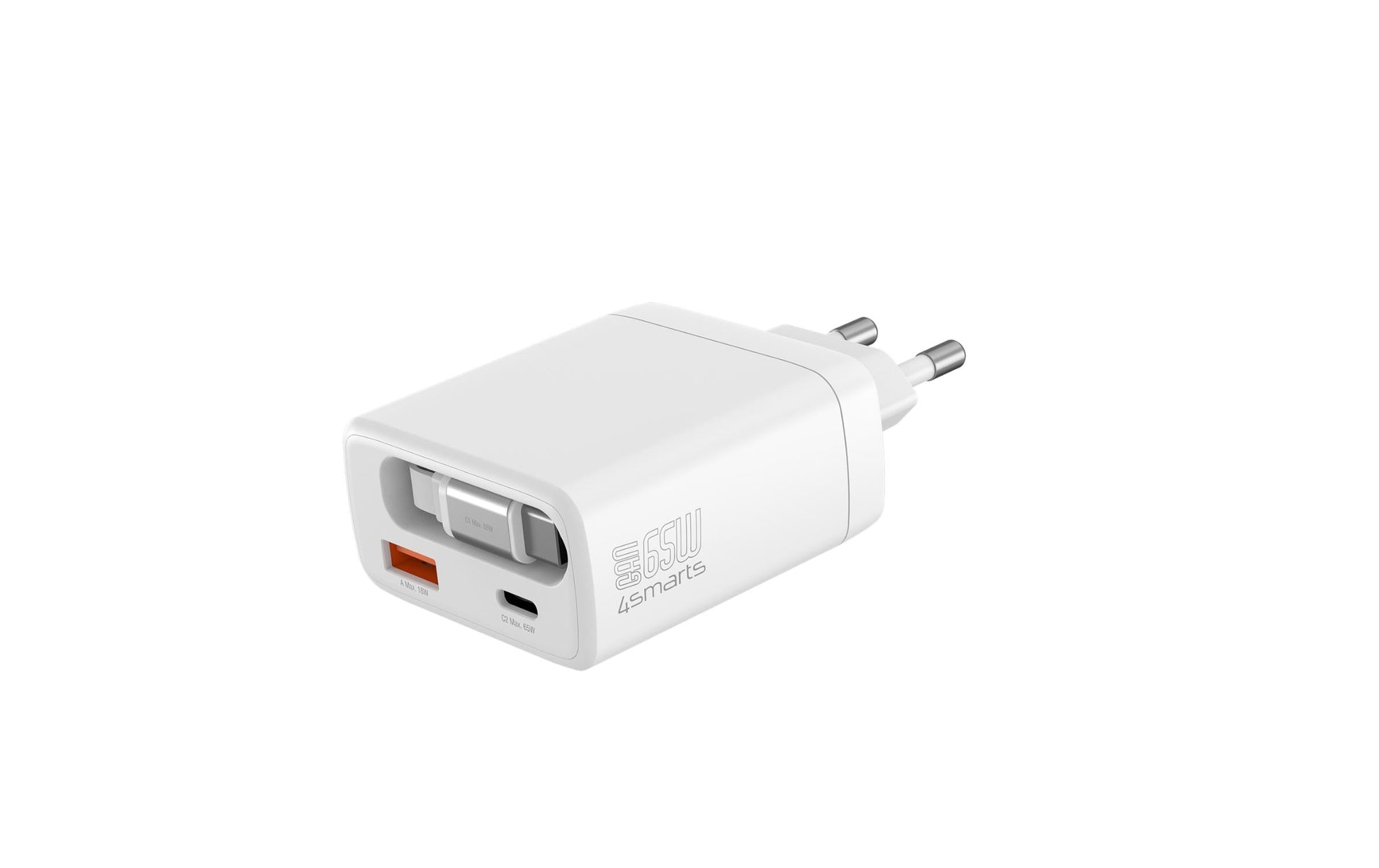 4smarts PDPlug Slim GaN Jojo USB-Ladegerät 65 W – USB-C×1, USB-A×2 – PD – für Smartphone, Tablet, Laptop