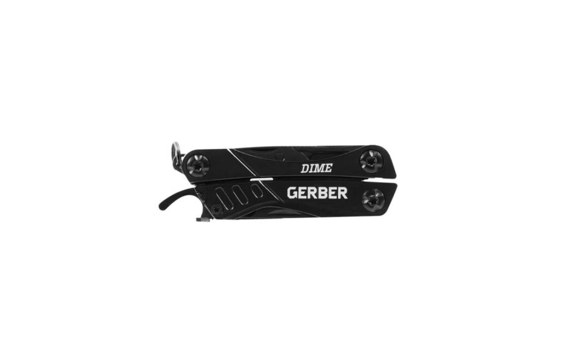 Gerber DIME Multitool – 12 Funktionen, 35 × 54 × 30 mm, Aluminium/Edelstahl