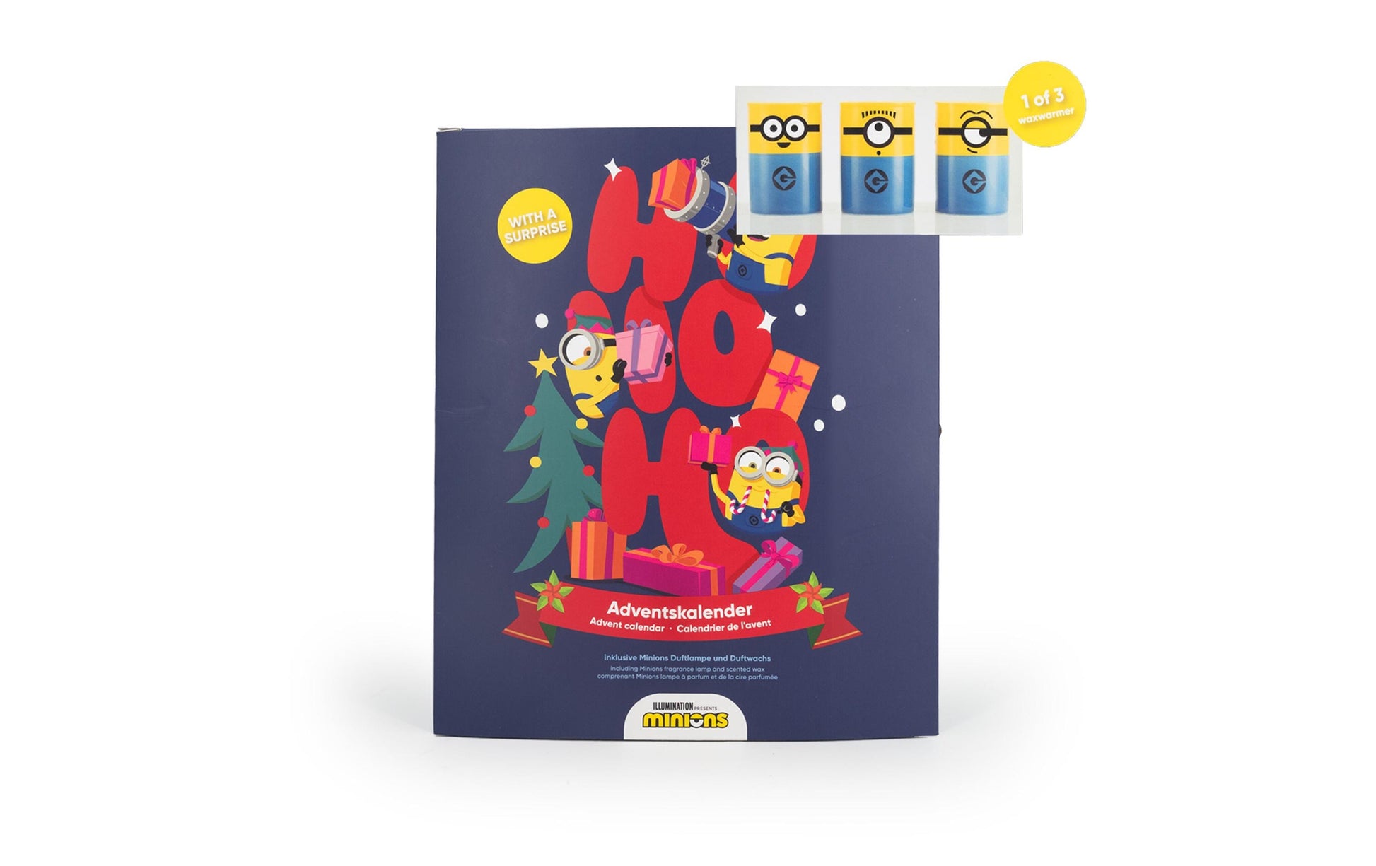 Balthasar Adventskalender – Minions – mit Duftlampe & 24 Duftwachs – Ø 27 × 22 cm