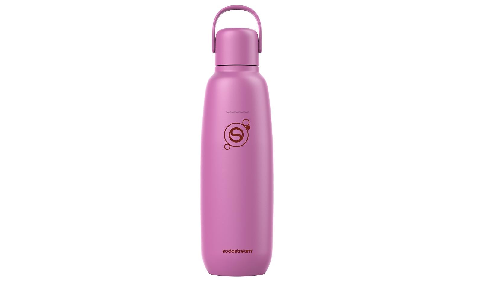 SodaStream – Flasche Fizz&go cool Guave – 900 ml – für DUO, E-DUO, TERRA, z. B. ART, ENSO – Edelstahl, Violett