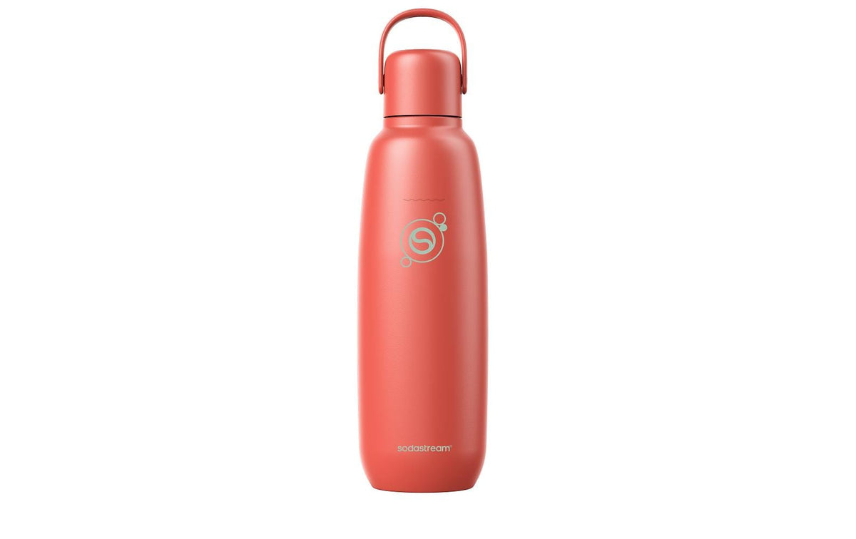 SodaStream – Flasche Fizz&go cool – 900 ml – für z. B. DUO, E-DUO, TERRA – Edelstahl, Papaya